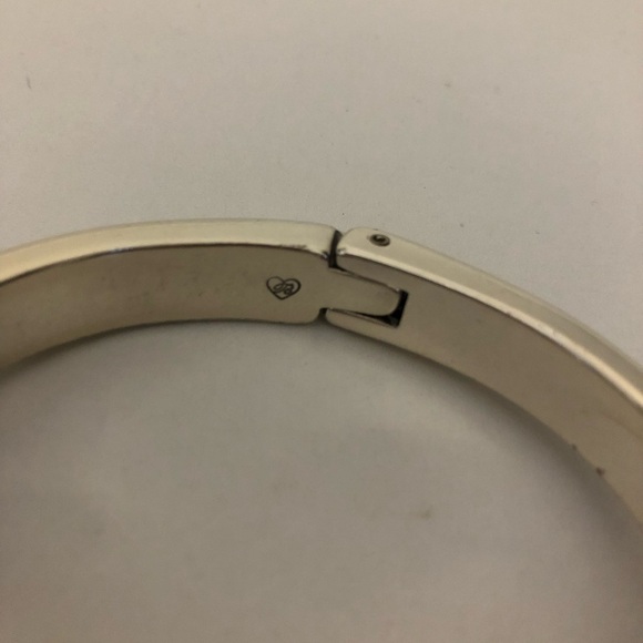 Brighton Crystal Swirl Hinged Bangle Bracelet - Picture 5 of 6